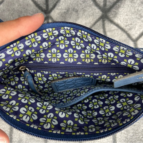 Fossil Floral Bag with Cobalt Blue Leather Strap NWT J - Picture 6 of 7